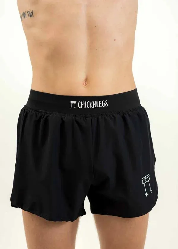 ChicknLegs Men's 4" Half Split Black