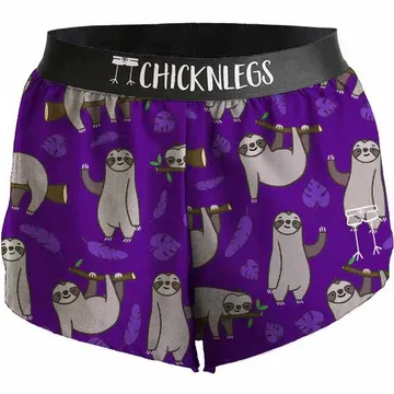 ChicknLegs Men's 2" Split Shorts Sloth