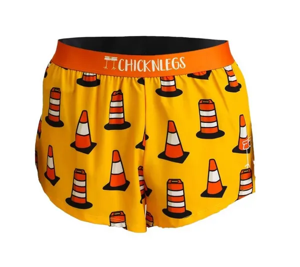 ChicknLegs Men's 2" Split Shorts Traffic Cones