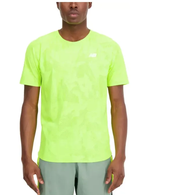 New Balance Men's Q SPEED Jacquard Short Sleeve Lemon Lime